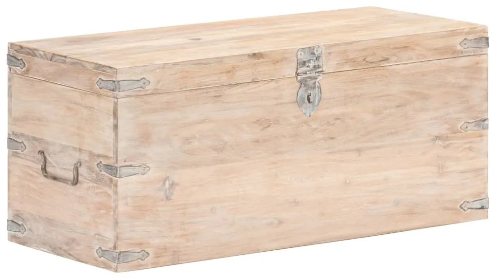 vidaXL Baú 90x40x40 cm madeira de acácia maciça