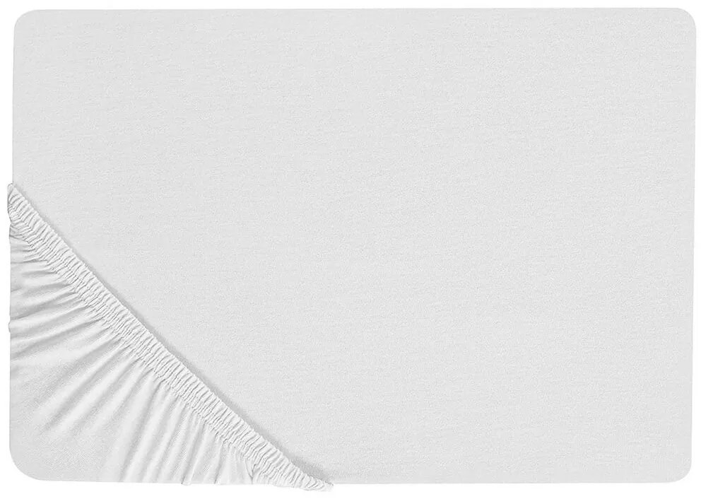 Lençol-capa em algodão branco 180 x 200 cm HOFUF Beliani