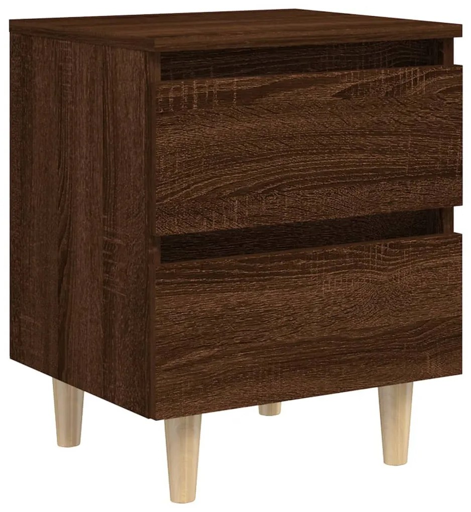 Conjunto de 2 Mesinhas de Cabeceira Bacco - Nogueira - Design Moderno