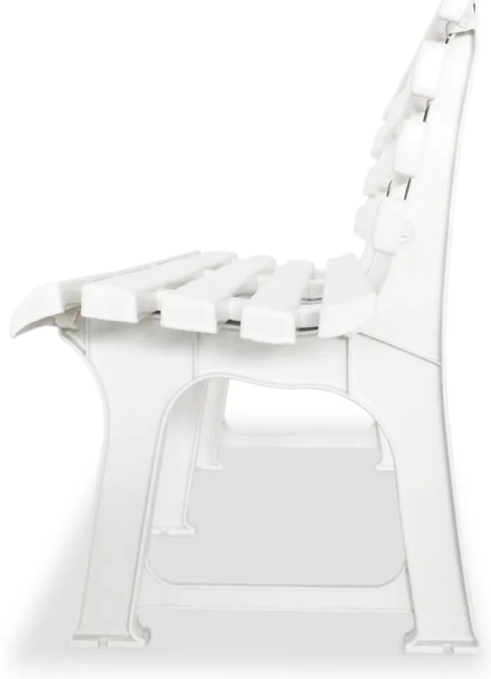 Banco de jardim 145,5 cm plástico branco