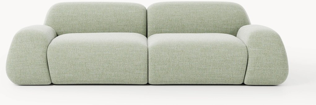 Sofá modular em bouclé Wolke (3 lugares)