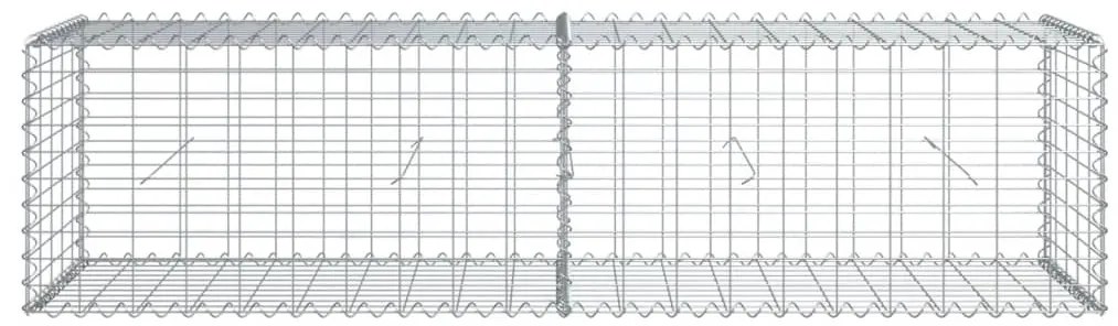 Cesto gabião com cobertura 200x50x50 cm ferro galvanizado