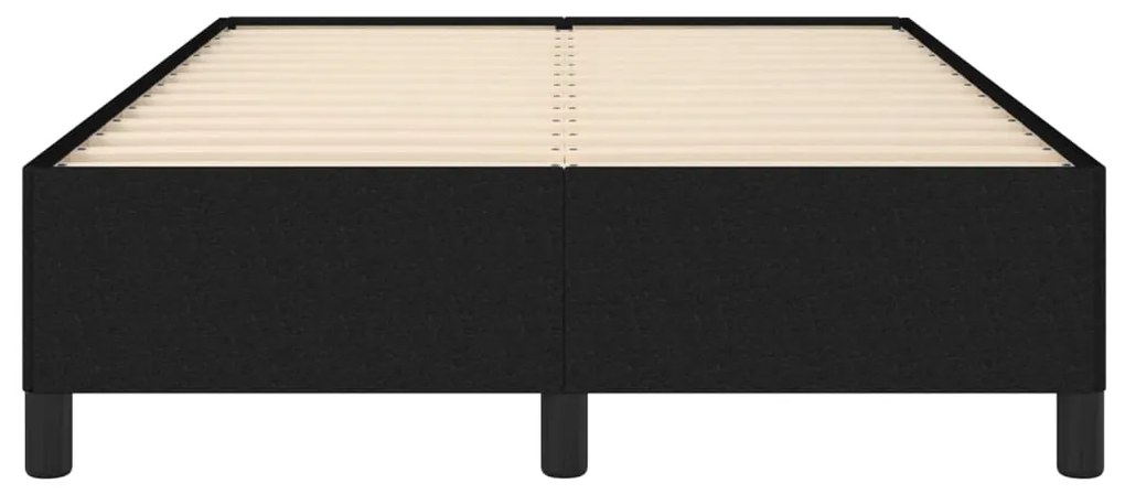 Estrutura de cama sem colchão preto 120x190 cm tecido