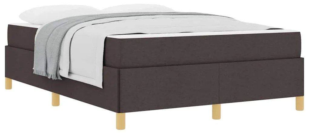 Cama Box Outros Marrom Escuro e Branco 140 x 200 cm tecido