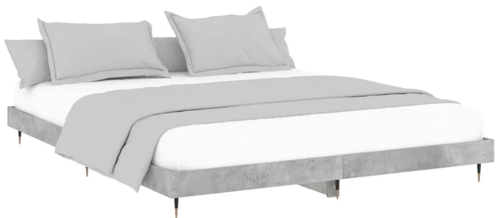 Estrutura de cama 120x200 cm derivados de madeira cinza cimento