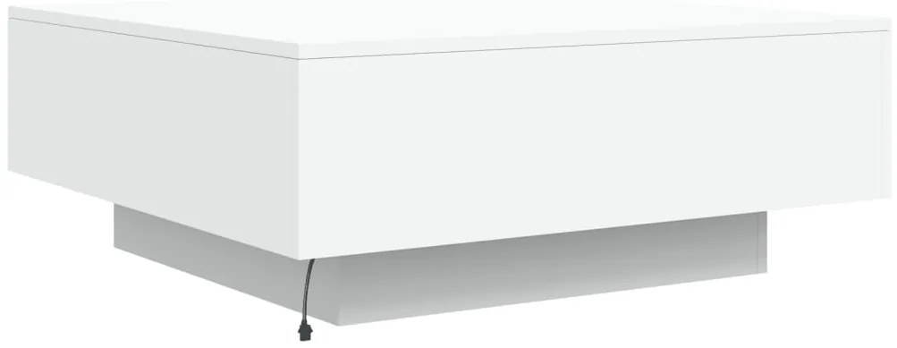 Mesa de centro com luzes LED 80x80x31cm branco