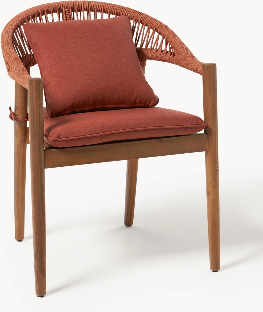 Cadeiras de jantar de jardim em madeira de acácia Marc, conjunto de 2