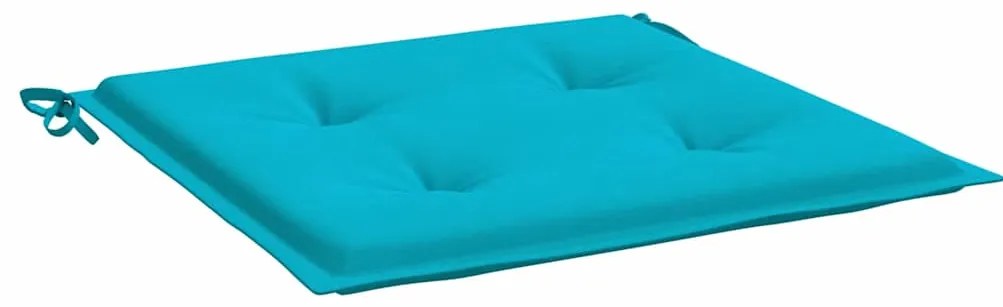Almofadões p/ cadeira 6 pcs 40x40x4 cm tecido turquesa