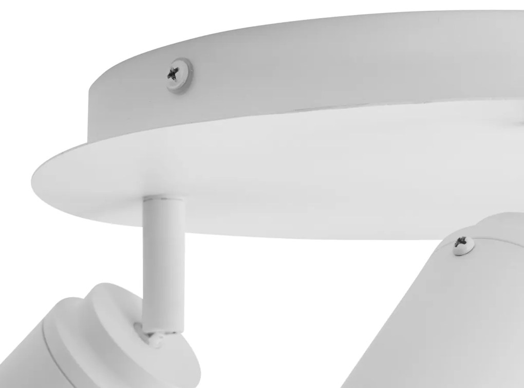 Foco de casa de banho moderno branco 3-luzes IP44 - Ducha