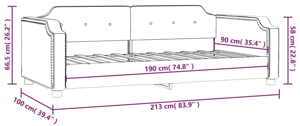 Sofá-cama 90x190 cm tecido preto