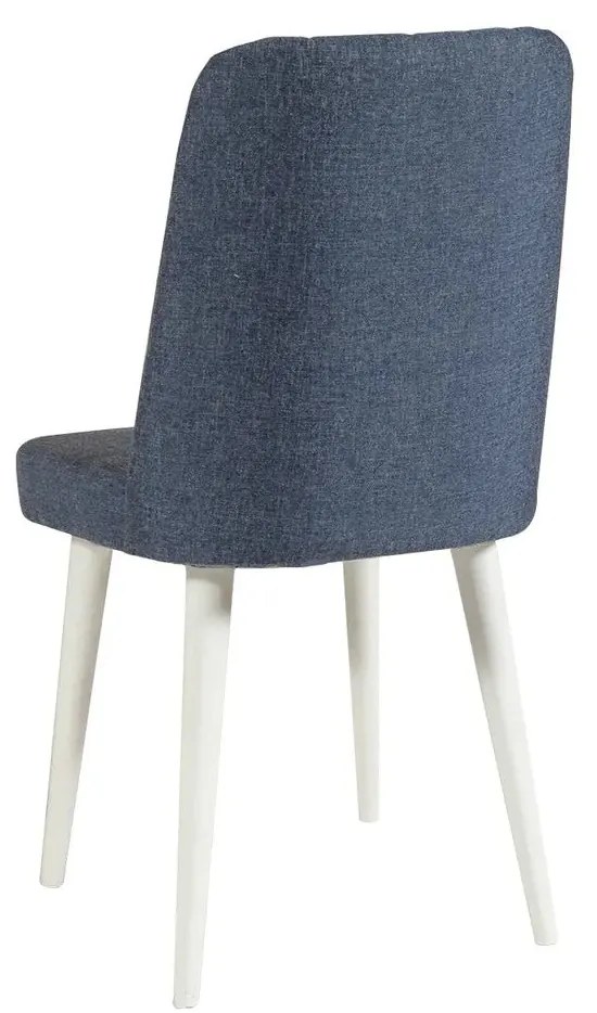 Conjunto de Mesa de Jantar Extensível Vina – Branco e Azul Marinho – M