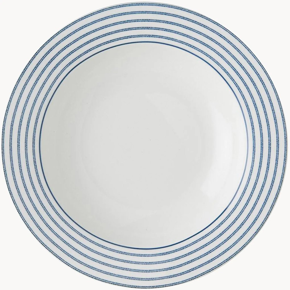 Pratos de sopa em porcelana Candy Stripe, conjunto de 4