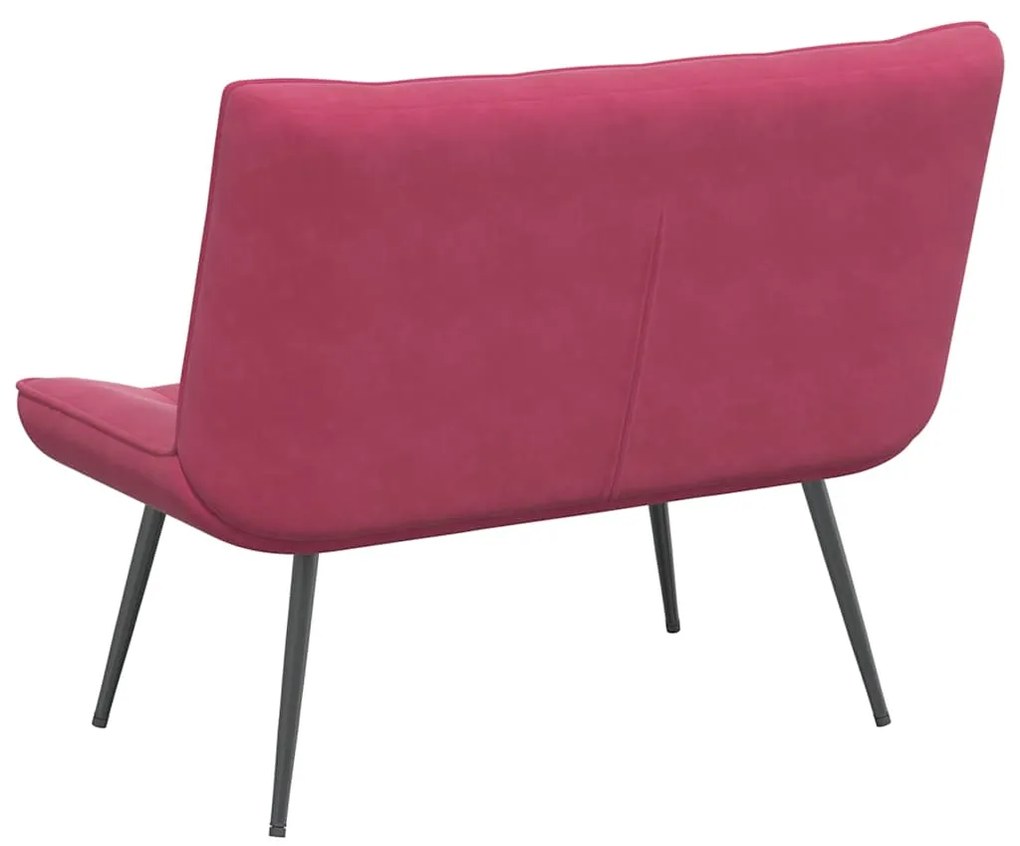 Banco 110x74x84 cm veludo vermelho tinto