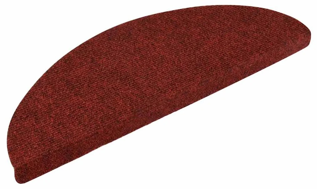 Tapetes escada autoadesivos 5 pcs 56x17x3 cm agulhado vermelho