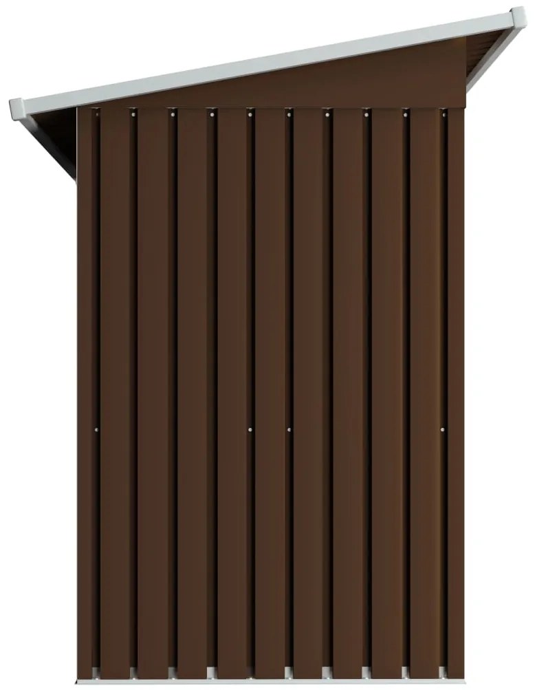 Abrigo de jardim 194x121x181 cm aço castanho