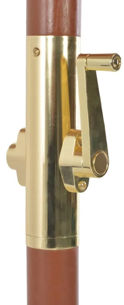 Guarda-sol de exterior com mastro de madeira 300 cm antracite