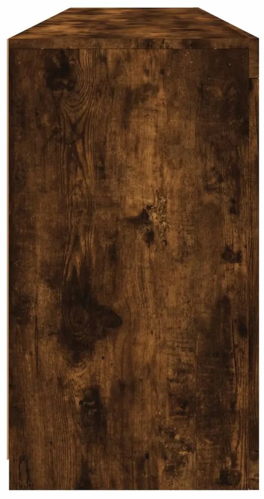 Aparador com luzes LED 162x37x67 cm carvalho fumado