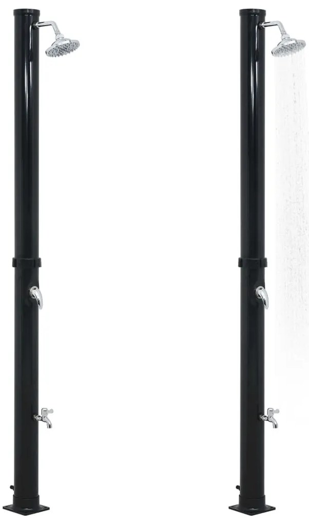 Chuveiro solar 220 cm 20 L preto