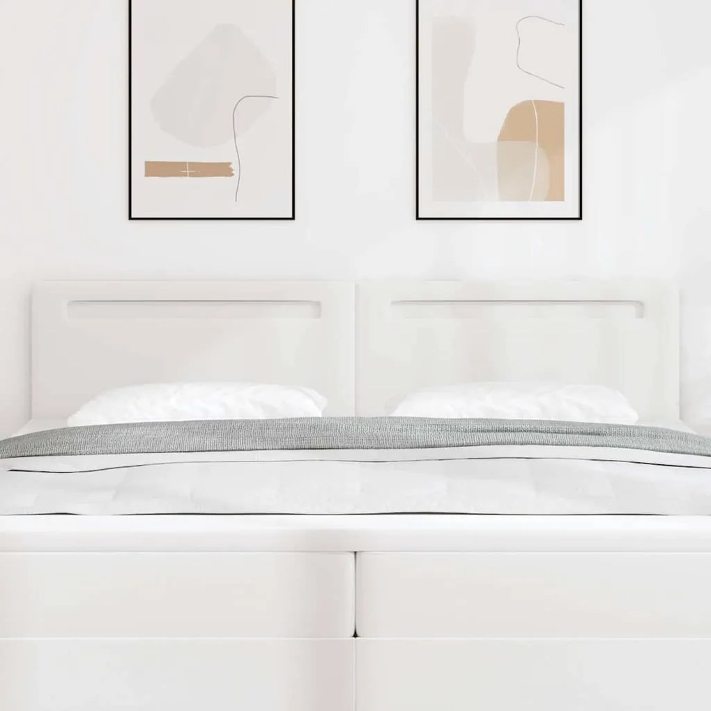 Cabeceira vidaXL Design Simples Branco Puro 200 cm Couro Sintético