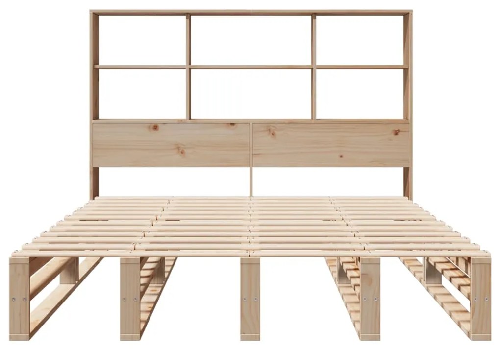 Cama com estante sem colchão 135x190 cm madeira maciça