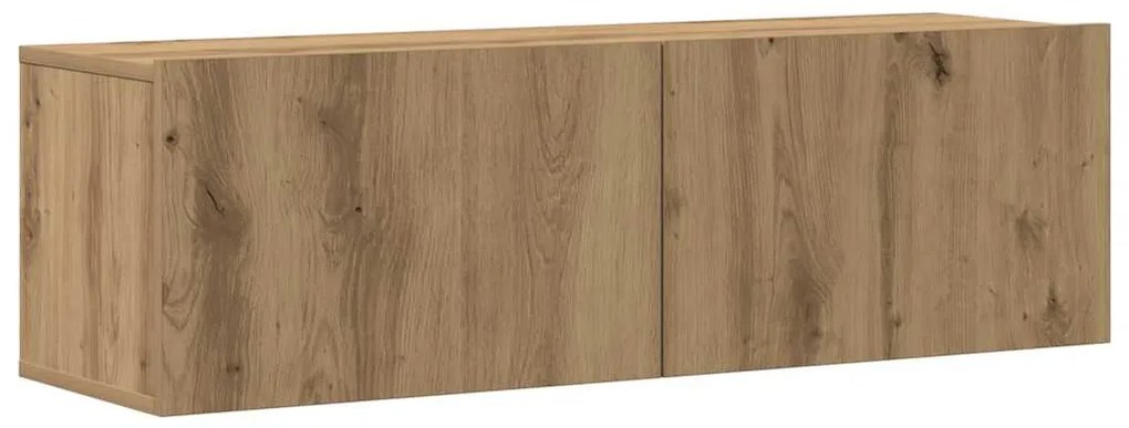 armários TV montados na parede 3 pcs madeira carvalho artisiano