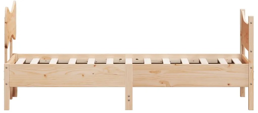 Estrutura de cama com cabeceira 90x190 cm pinho maciço