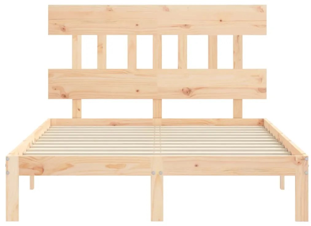Cama sem colchão 140x200 cm madeira de pinho maciça