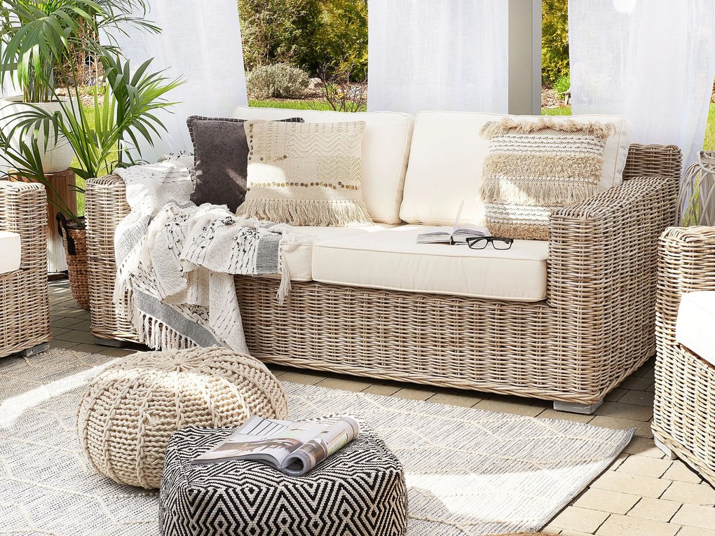 Conjunto de jardim em rattan cor natural ARDEA Beliani