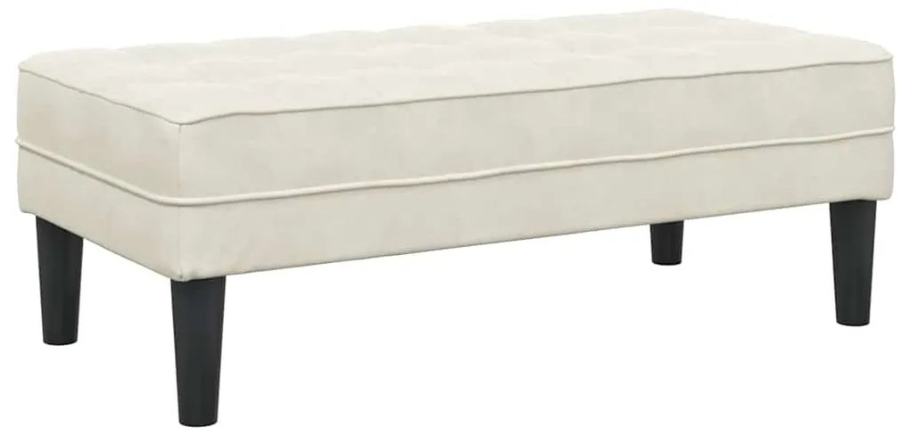 Banco vidaXL Creme 113 cm Veludo