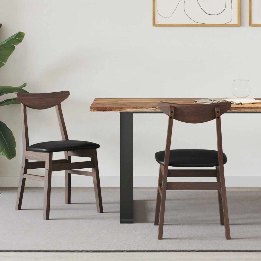 vidaXL Cadeiras de Jantar 2 pcs Marrom Claro 42 x 47,5 x 81 cm