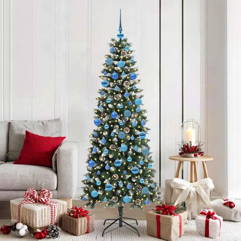 vidaXL Árvore de Natal Artificial Verde 180 cm PVC, Plástico e Aço