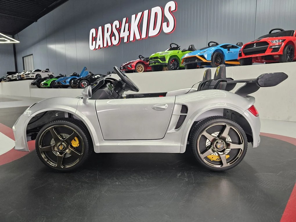 Carro Infantil Porsche RUF 24V, Pneus Borracha, Assento de couro Cinzento Metalico