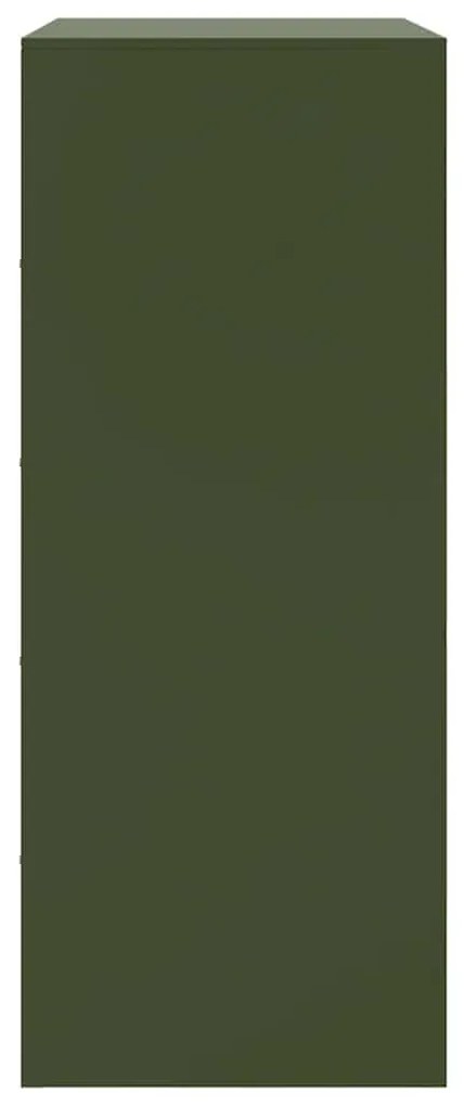 Aparador alto 67x39x95 cm aço verde azeitona