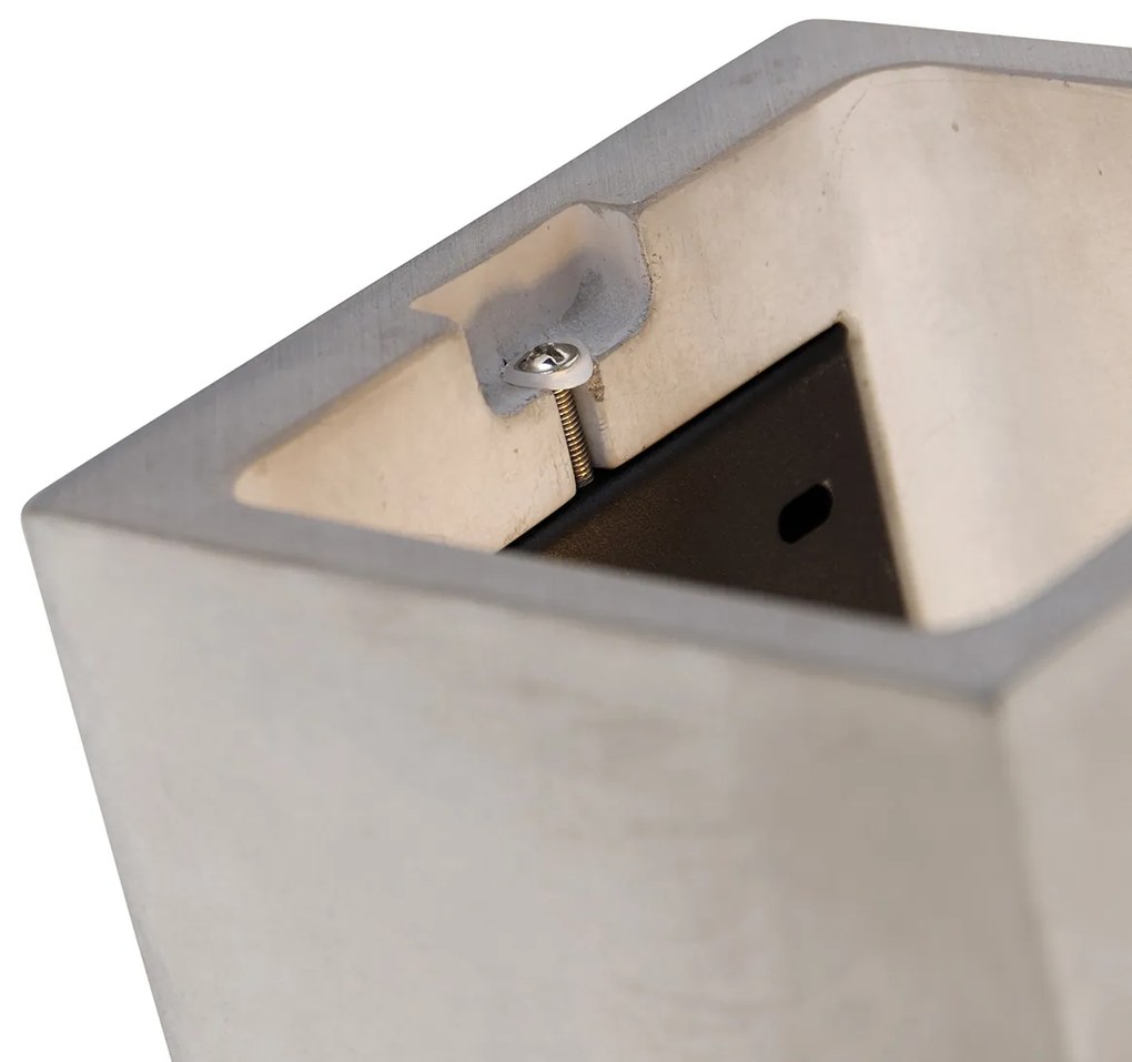 Candeeiro de parede quadrado rústico em betão - Alban