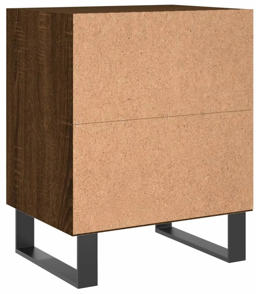 Mesas cabeceira 2pcs 40x30x50cm deriv.madeira carvalho castanho