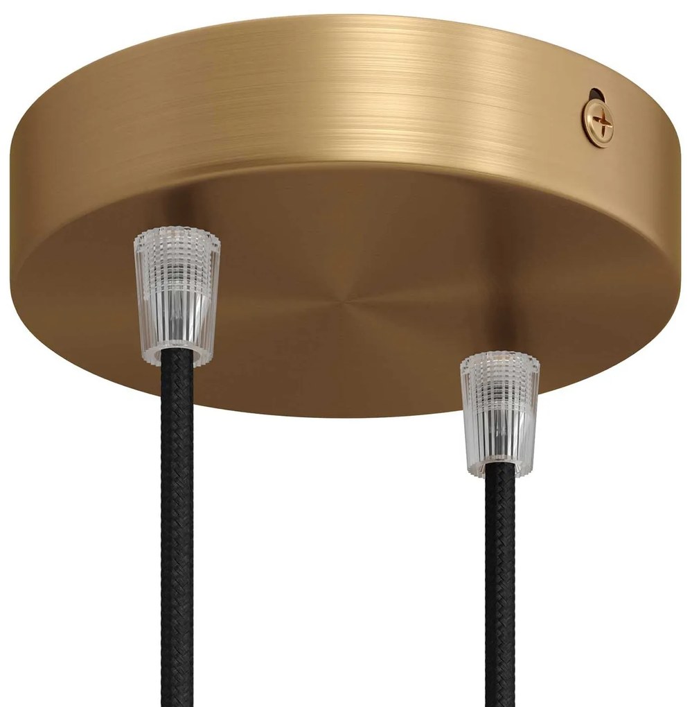 Florão em metal - 2 saídas - Cylindrical / Bronze escovado