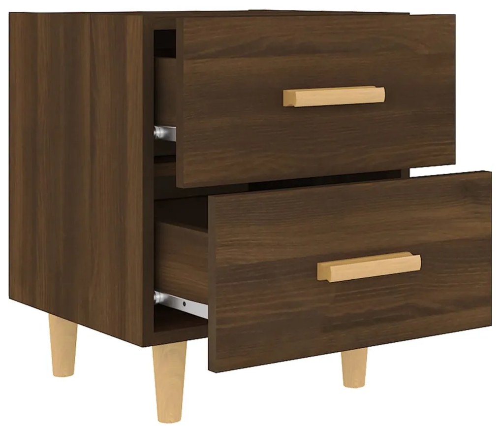 Mesas de cabeceira 2 pcs 40x35x47,5 cm carvalho castanho