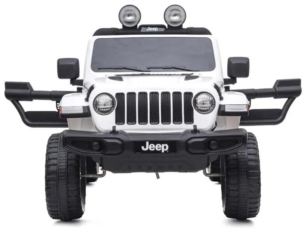 Carro Elétrico infantil Jeep Wrangler Rubicon, 12 volt, assento em couro, pneus de borracha EVA Branco