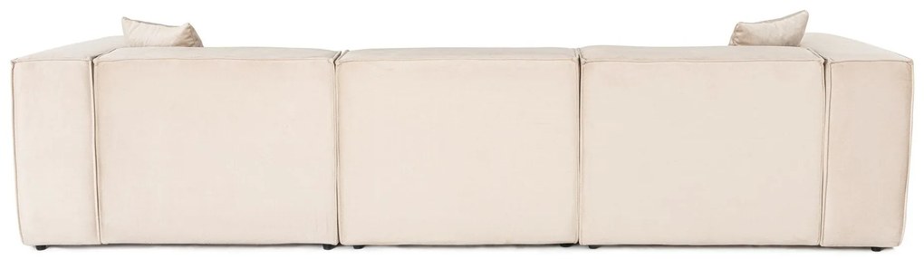 Sofá de 3 Lugares Lora – Creme – 303x108x65 cm