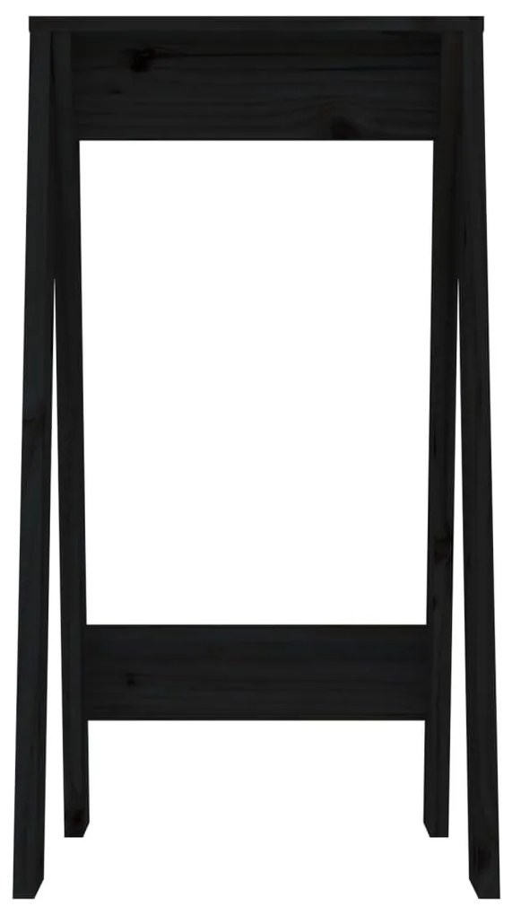 Bancos 2 pcs 40x40x75 cm pinho maciço preto