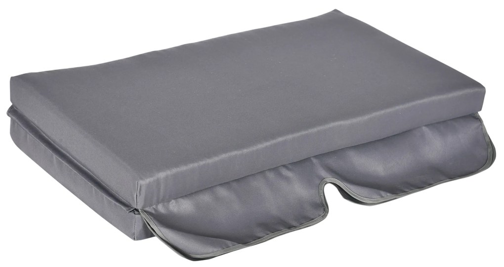 Conjunto de 2 Almofadas para Baloiço Almofada de Assento e Encosto de 3 Lugares 162x47x7 cm  Cinza