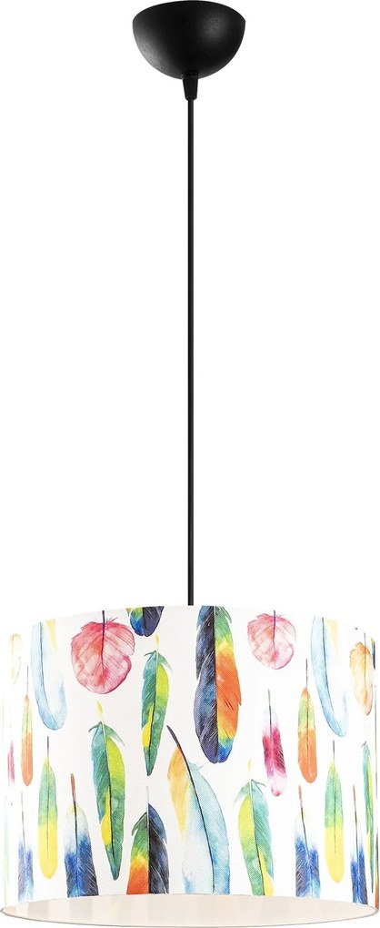 Candeeiro de Teto Abajur – Multicolor – Diâmetro 40 cm, Altura 124 cm