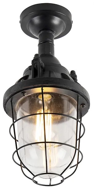 Candeeiro de teto industrial preto - Cabine Industrial