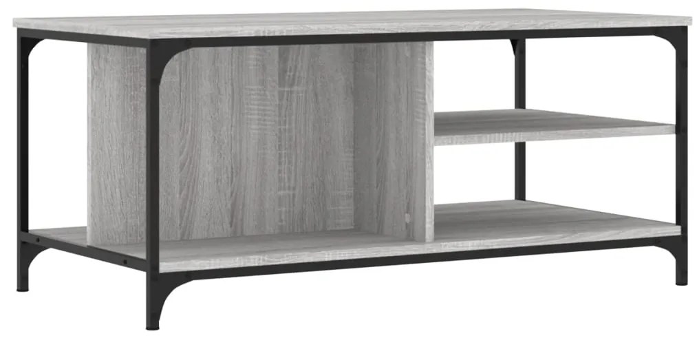 Mesa de centro 100x50x45 cm derivados madeira cinzento sonoma