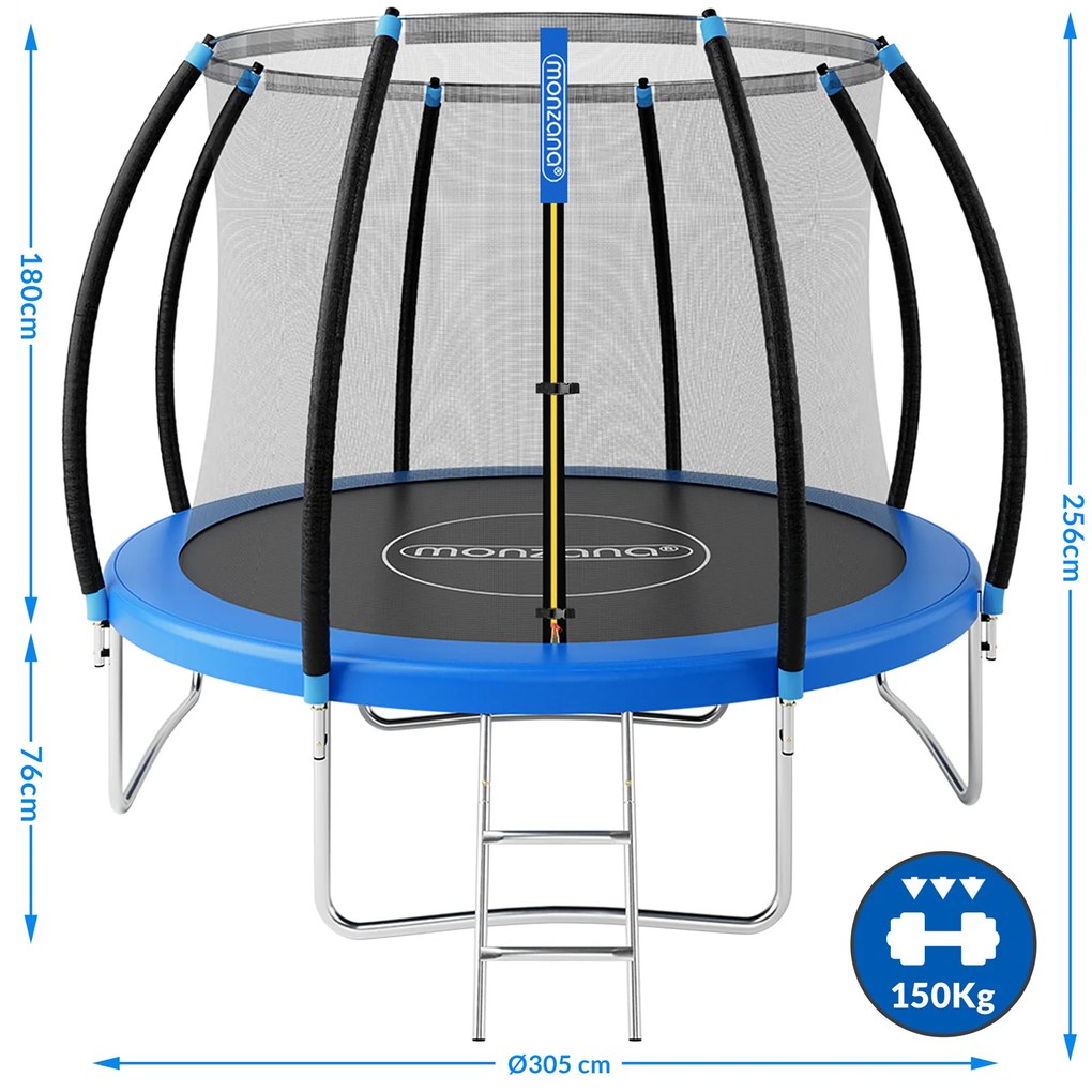 Trampolim com 305 cm de diâmetro TÜV GS A+ com Rede de segurança para azul