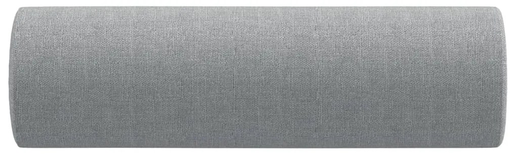 Almofadas decorativas 2 pcs Ø15x50 cm tecido cinzento-claro