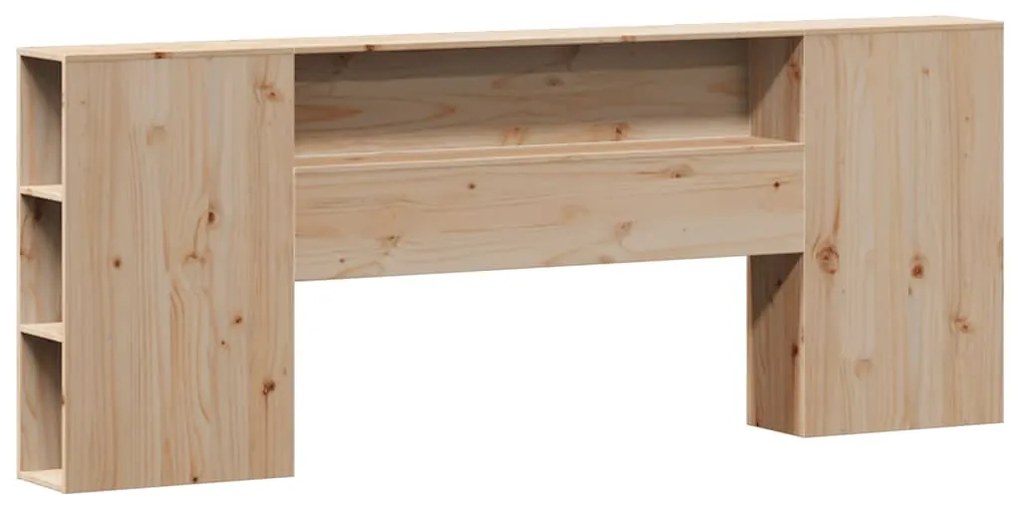 Cama com estante sem colchão 200x200 cm pinho maciço