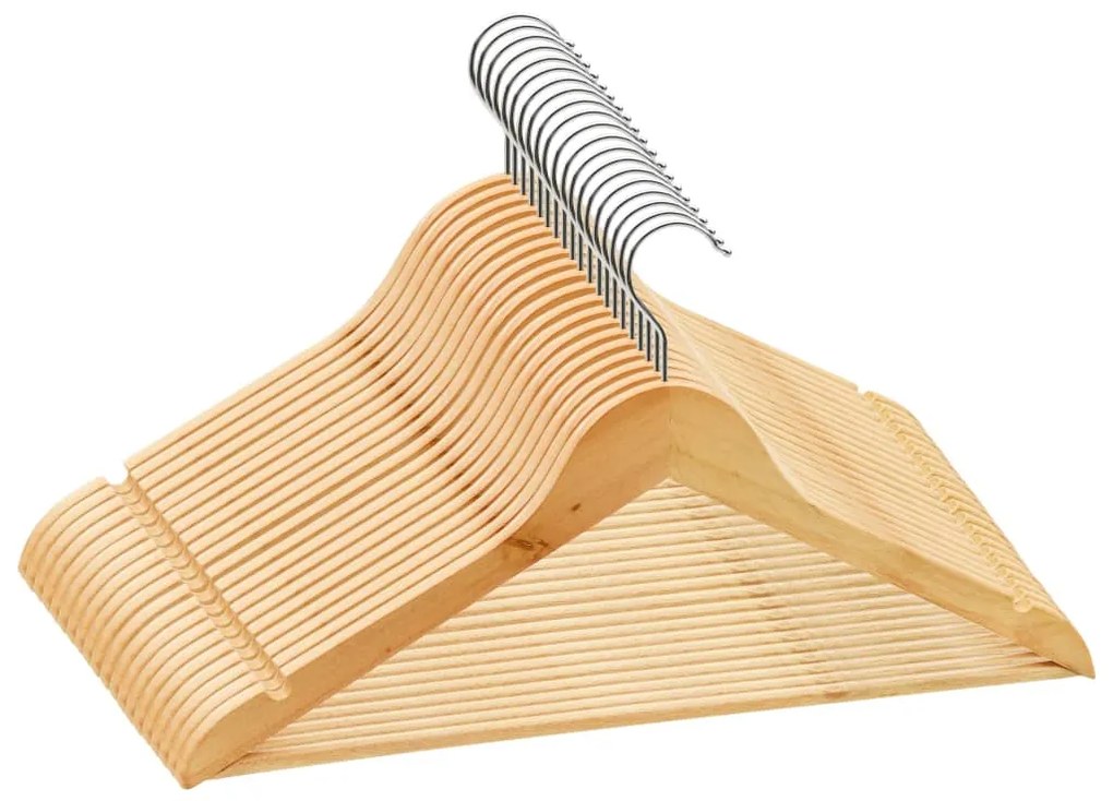 20 pcs conjunto de cabides antiderrapantes madeira