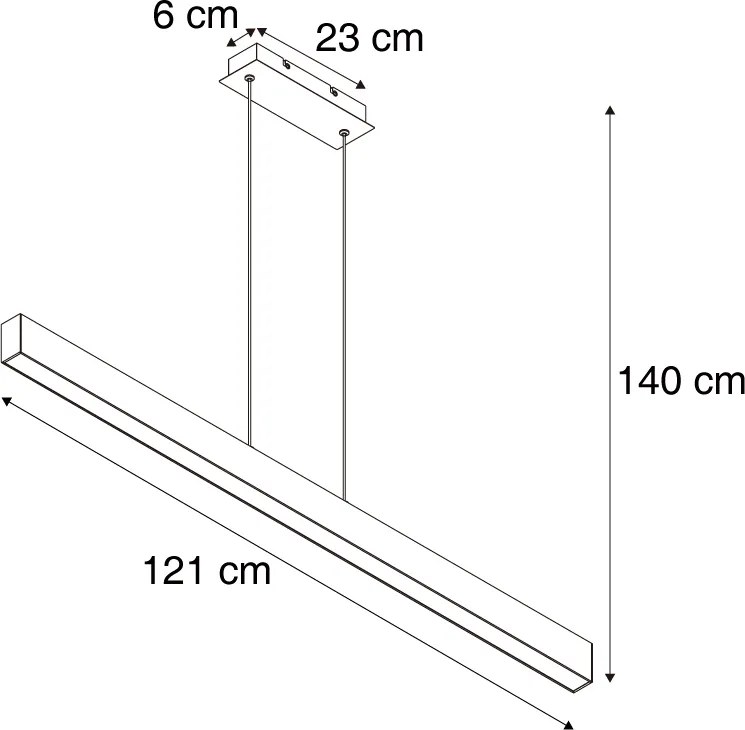 Candeeiro suspenso branco com LED regulável em 3 níveis 2700-4000K com interruptor DIP - Keane