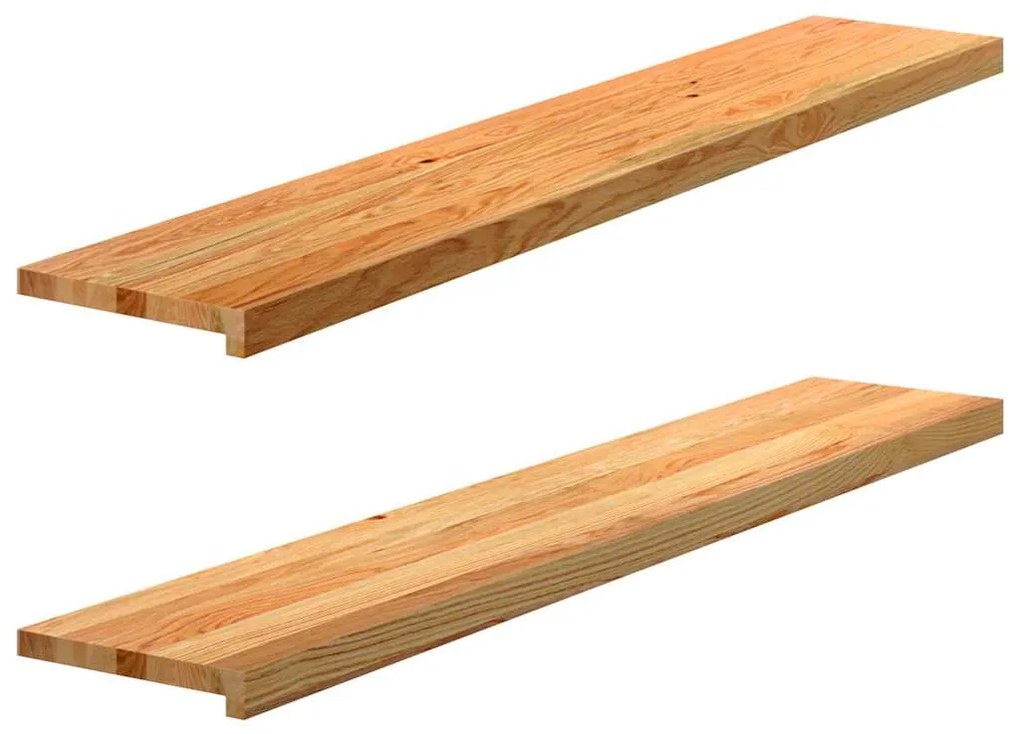 vidaXL Soleiras da janela 2 pcs 140x30x2 cm carvalho castanho-claro